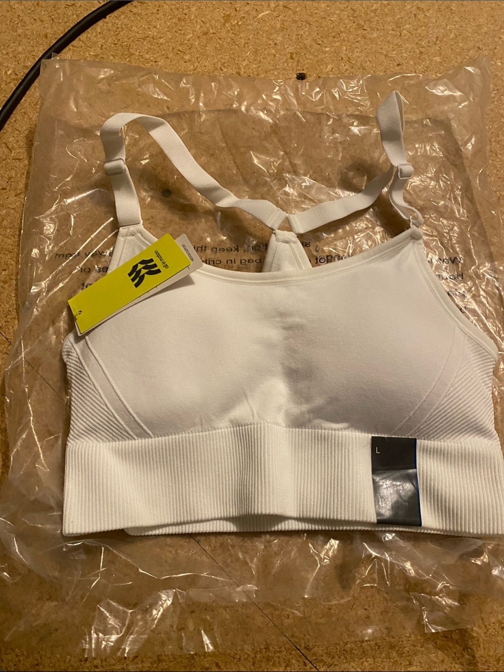 all in motion White Seamless Ribbed Sports Bralette